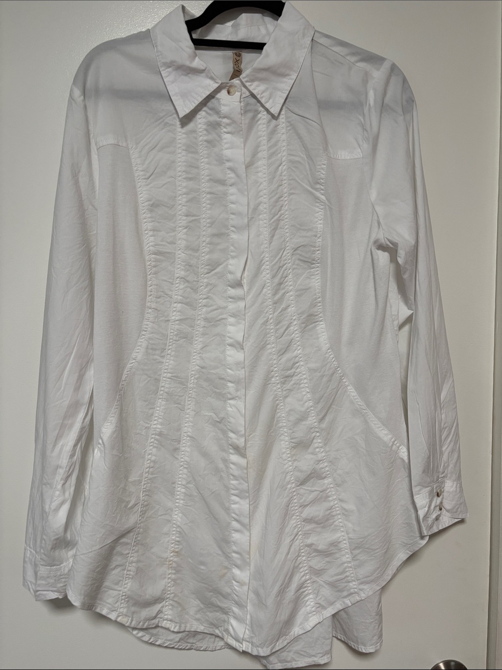 XCVI White Women's Long-Sleeve Button Front Shirt